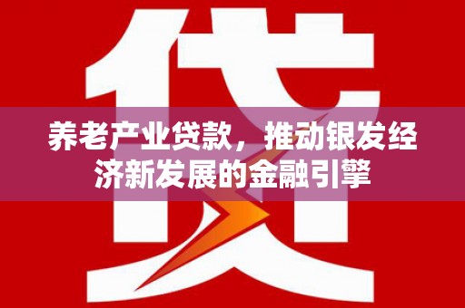 秀峰养老产业贷款，推动银发经济新发展的金融引擎