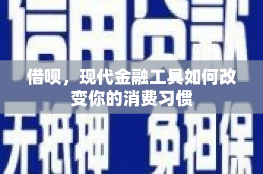 秀峰借呗，现代金融工具如何改变你的消费习惯