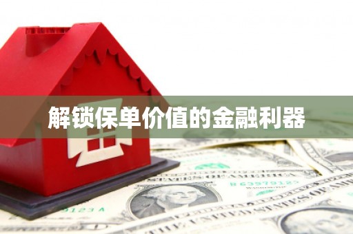 秀峰解锁保单价值的金融利器
