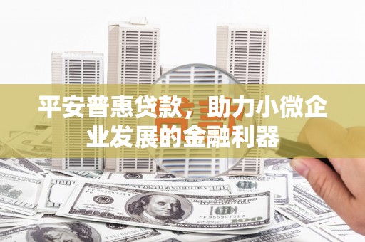 秀峰平安普惠贷款，助力小微企业发展的金融利器